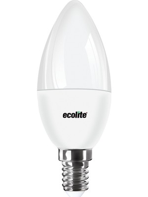 Ecolite LED Candle 7 W Sarı Mum E14 Duy LED Ampul (6'li Paket)