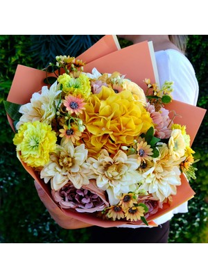 Sunlit Bouquet - Yapay Çiçek Buketi