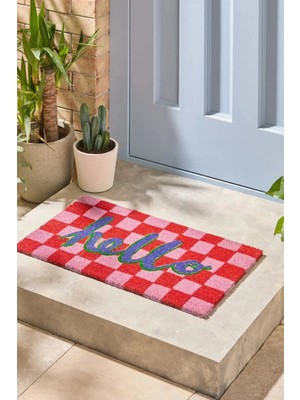 Chalevienne Hello Doğal Hindistan Cevizi Lifli (Coir) Kapı Önü Paspası 45X75 cm
