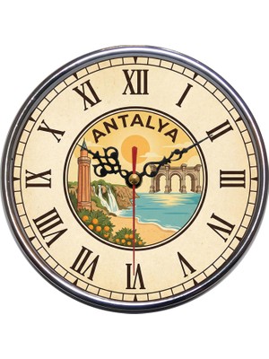 Bsb Antalya Temalı Duvar Saati 16CM A1509