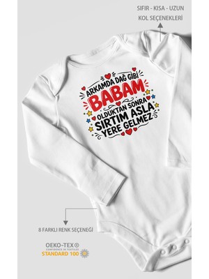 Morivo Kids Babaya Özel Uzun Kollu Bebek Body %100 Pamuk