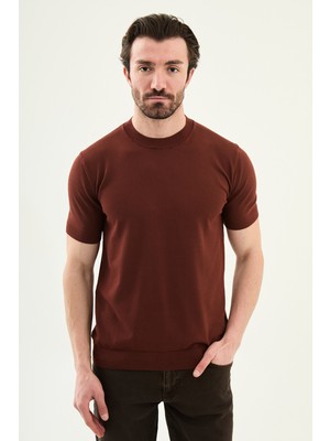MCR Düz Slim Fit Bisiklet Yaka Erkek Triko T-Shirt