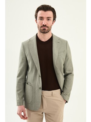 MCR Kırçıllı Slim Fit Geniş Mono Yaka Torba Cep Erkek Ceket
