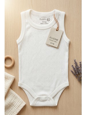 Fiyonk Bebe % 100 Pamuk Jakarlı Bebek Atlet Zıbın