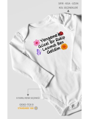 Morivo Kids Yengeme Güzel Bir Yazılı Uzun Kollu Bebek Body %100 Pamuk