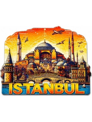 Store Istanbul Temalı Silikon Buzdolabı Süsü Magnet 8x7 cm | Dekoratif Şehir Hatırası Magnet