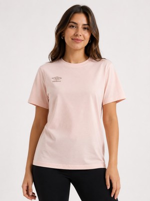 Umbro Season Toz Pembe Pamuklu Kadın Spor Tişört - VF0510