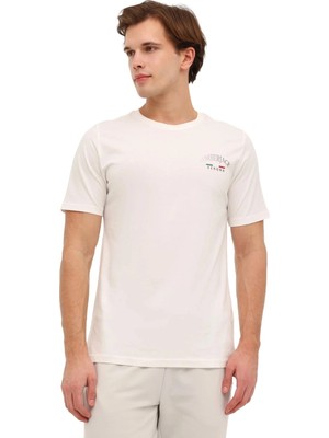 Lumberjack Ezio 11ITL1088 0 Yaka Erkek Tshirt - Beyaz
