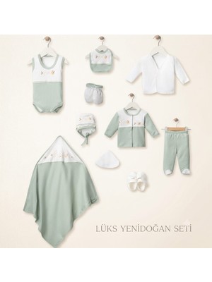 Baby Turp %100 Organik Pamuk Kız Bebek Hastane Çıkış Setti 10 Parça