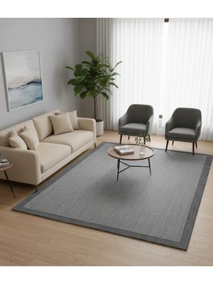 Fenomen Carpet Lotus Koleksiyonu Bordürlü Temizlenebilir Sisal Halı