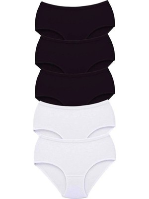 Asil Acar Home 5 Adet Tutku Kadın Yüksek Bel Bato Kalın Lastik Külot S5 - 3xl