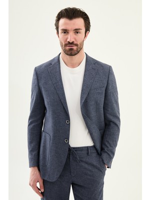MCR Kırçıllı Slim Fit Mono Yaka Torba Cep Pantolonu Ipli Erkek Takım Elbise