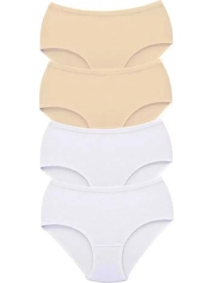 Ava Style 4 Adet Tutku Kadın Yüksek Bel Bato Kalın Lastik Külot S9 Ava
