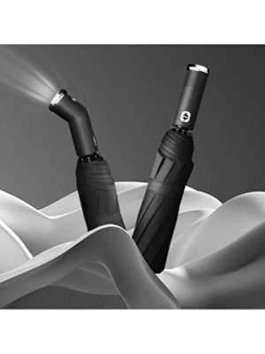 Empressco Şık Siyah El Fenerli Şemsiye, Dayanıklı ve Kullanışlı Tasarım