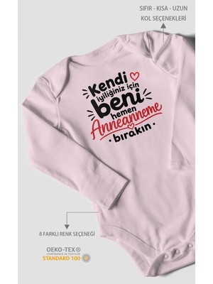 Morivo Kids Anneanneye Özel Uzun Kollu Bebek Body %100 Pamuk