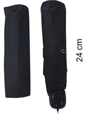 Empressco Kısa Siyah Cep Şemsiye 8 Telli Manuel 24CM, Pratik ve Şık Tasarım