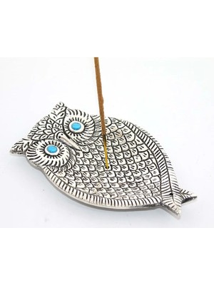 Store Metal Baykuş Tasarımı Tütsülük 12.5 cm – Dekoratif ve Mistik Ev Aksesuarı