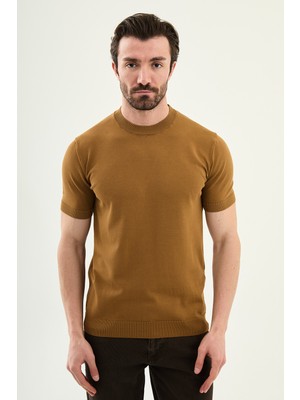 MCR Düz Slim Fit Bisiklet Yaka Erkek Triko T-Shirt