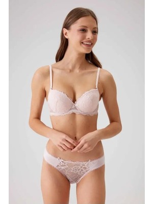 Pierre Cardin 4560 Allegra Dantelli Balenli Desteksiz Boş Kap Sütyen Takım