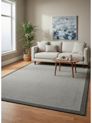 Fenomen Carpet Lotus Koleksiyonu Bordürlü Temizlenebilir Sisal Halı