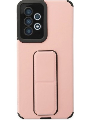 Spt-Gld Newface  Galaxy A33 5g Kılıf Mega Standlı Silikon - Pudra