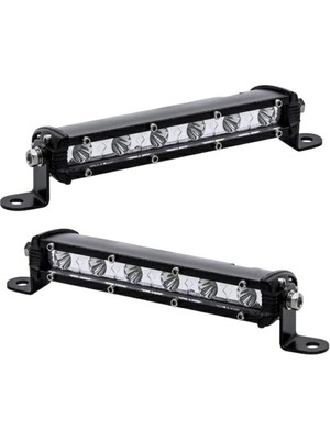 18 W Düz Üniversal Uzun Sis Lambası LED Bar 6 LED