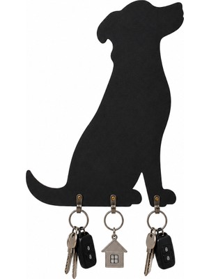 Marlith Home Anahtar Askısı Oturan Köpek Desenli 3 Kancalı