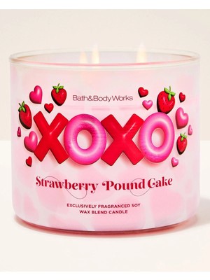 Bath & Body Works Strawberry Pound Cake Büyük Mum 411 G
