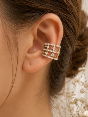 Kirkda Bir Luxury Ear Cuff Kıkırdak Küpe