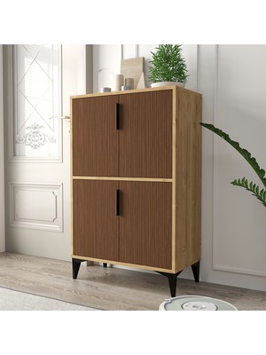 EVMO Home 1405 Ada Çok Amaçlı Dolap , Kahve Köşesi , Kaplan - Safir