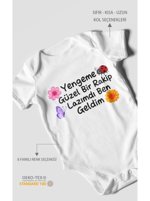 Morivo Kids Yengeme Güzel Bir Yazılı Kısa Kollu Bebek Body %100 Pamuk