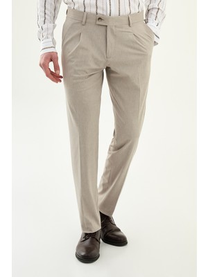 MCR Desenli Slim Fit Pileli Erkek Pantolon