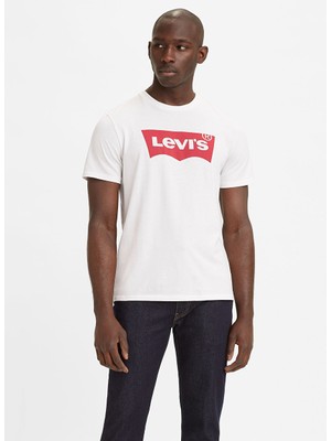 Levi's Bisiklet Yaka Standart Baskılı Beyaz Erkek T-Shirt 17783-0314