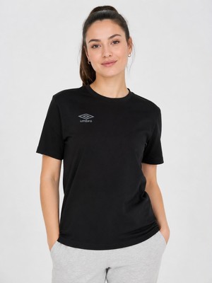 Umbro Season Siyah Pamuklu Kadın Spor Tişört - VF0510