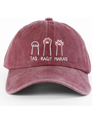 PataCute Kedi Temalı Taş Kağıt Makas Yıkamalı Şapka