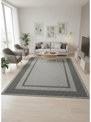 Fenomen Carpet Lotus Koleksiyonu Bordürlü Temizlenebilir Sisal Halı