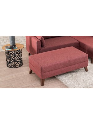 Evdebiz Bella Soft Puf Bordo