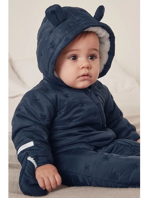 The White Company Kapitone Kapüşonlu Bebek Kozmonotu