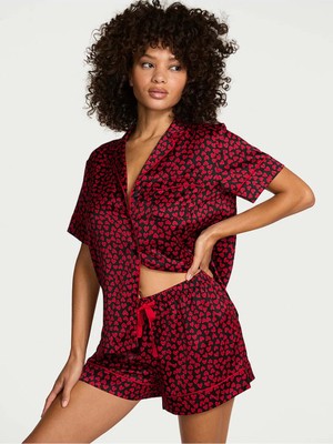 Victoria's Secret Saten Kısa Pijama Takımı