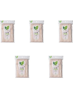 Roll-Up Doğaya Dönüş Ekolojik DOĞAL%100 Ahşap Kaşık - Kalınlık : 1.8 mm - 16 Cm. - 50'li 5