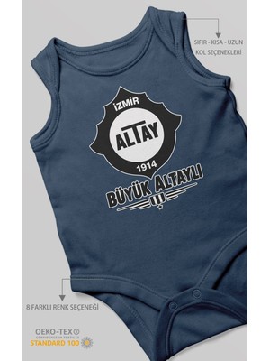Morivo Kids Büyük Altaylı! Altayspor Sıfır Kollu Bebek Zıbını %100 Pamuk