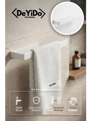 Deyido Kaliteli Paslanmaz Çelik Havluluk, Kağıt Peçetelik, Banyo Askısı - Banyo Lavabo Mutfak Çok Amaçlı