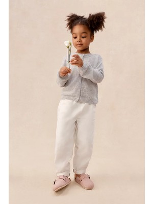 The White Company Saf Kaşmir Ajurlu Kız Bebek Hırka