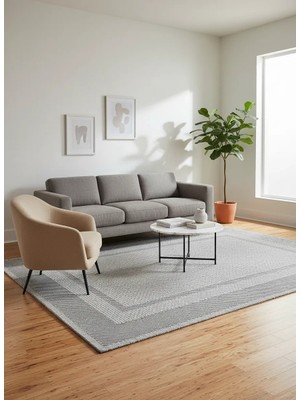 Fenomen Carpet Lotus Koleksiyonu Bordürlü Temizlenebilir Sisal Halı