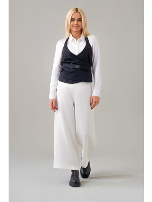 Kadın Siyah Polyamid Polyester Paraşüt Kumaş Kelebek Yelek