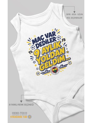 Morivo Kids Maç Var Dediler Yazılı Sıfır Kollu Bebek Zıbını %100 Pamuk