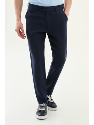 MCR Düz Slim Fit %100 Keten Erkek Pantolon