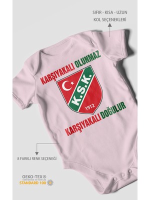 Morivo Kids Karşıyakalı Olunmaz, Mesajlı Kısa Kollu Bebek Body %100 Pamuk