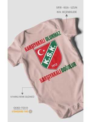 Morivo Kids Karşıyakalı Olunmaz, Mesajlı Kısa Kollu Bebek Body %100 Pamuk