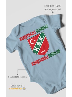 Morivo Kids Karşıyakalı Olunmaz, Mesajlı Kısa Kollu Bebek Body %100 Pamuk